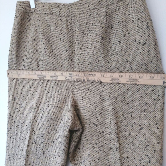 Kasper Sz 10 Silk Blend Boucle Tweed High Waist Pants Office Academia Heritage - Picture 14 of 15
